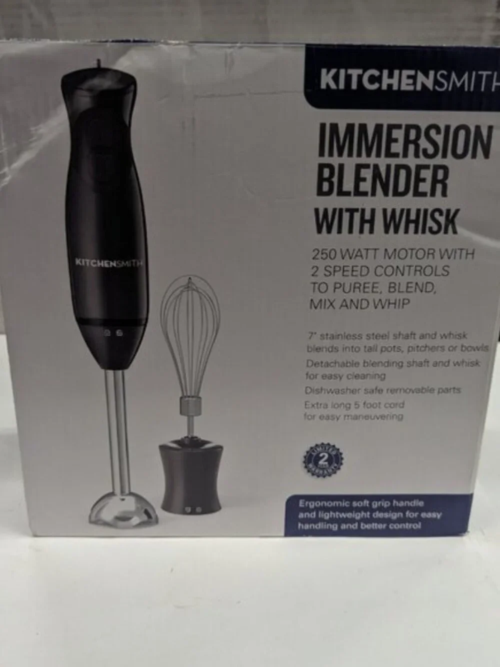 KitchenSmith - Immersion Blender With Whisk - Black - Picture 1 of 8
